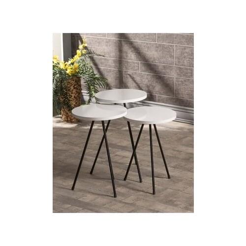 Modern Zigon coffee table 3 Pcs Metal Foot White coffee tables table basse furniture living room table