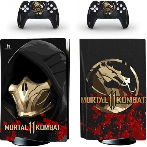 Mortal Kombat PS5 Standard Disc Edition Skin Sticker Decal Cover for PlayStation 5 Console & Controllers PS5 Skin Sticker Vinyl