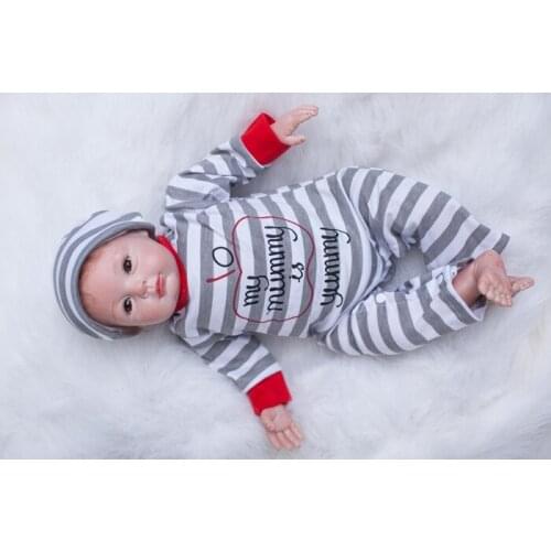 Sudoll About 20" Reborn Soft Silicone Vinyl Doll Handmade Lifelike Newborn BB Big Eyes Doll