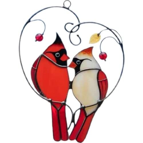 Home Decorations Faux Bird Window Pendant Crafts For Gifts Cardinal Multicolor Birds Ornaments Lifelike 1pcs Red Art Sculpture