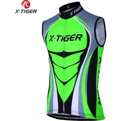 X-Tiger MTB Bike Clothes Hombre Maillot Roupa Ciclismo Cycling Jersey Summer Sleeveless Cycling Vest Racing Bicycle Clothing