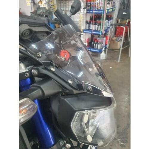 Motorcycle Double Bubble Windshield WindScreen Screen For Yamaha MT-09 FZ-09 2014 2015 2016 MT 09 FZ 09 Smoke Black