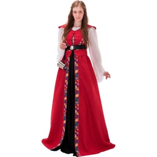 Vintage Medieval Renaissance Dress 18th Century Civil War Victorian Wedding Dress Ball Gown Fantasy Halloween Costume