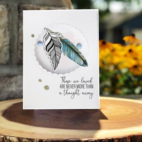 Love Feather Silicone Clear Transparent Stamp Cutting Dies Scrapbooking