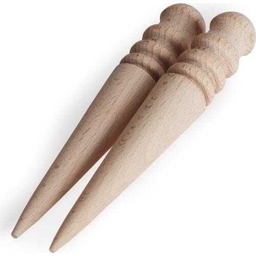 High Quality Leathercraft Tool Round Wood Edge Slicker Multi-Size Burnisher Leather Craft Tool