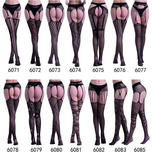 Woman Sexy Lingerie Pantyhose Erotic Stockings Mesh Open Crotch Fishnet Panty Bottoming Lntimate Goods For Sex