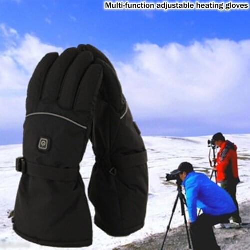 1 Pair 3 Heating Levels Battery Powered Electric Heated Winter Warm Gloves Motorcycle Motorbike Ski Motor Hand Warmer