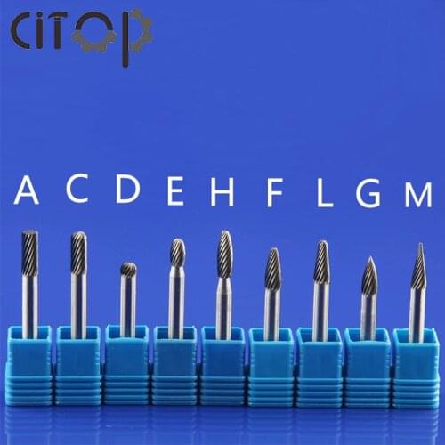 1Pcs 6mm*6mm Rotary Burrs Metalworking Rotary Files Tungsten Carbide Steel Single Cut Bit Set Cutter Polishing Head