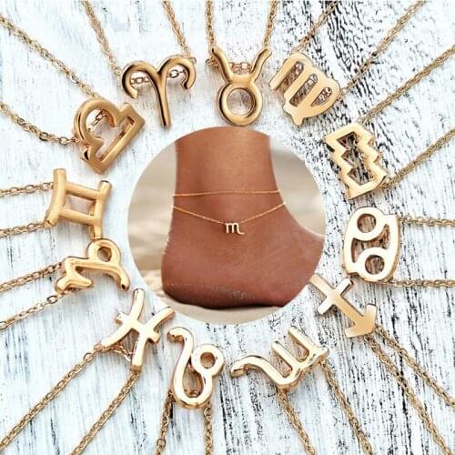 1 Pcs Scorpio Neck Chain Twelve Constellations Party Favors Color Link Choker Male Female Accessories Fashion