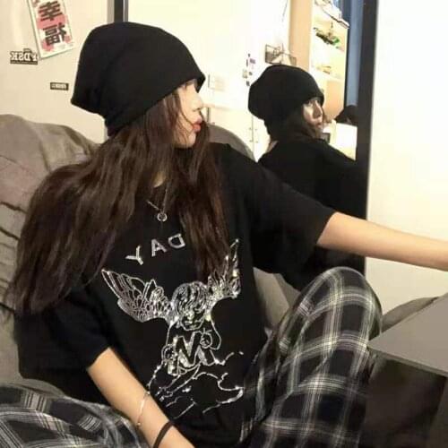 2021 Harajuku Woman Tshirts Short-sleeved T-shirt Loose T Shirt Y2k Shirt Harajuku Shirts for Women Graphic Tee Woman Tshirts #S