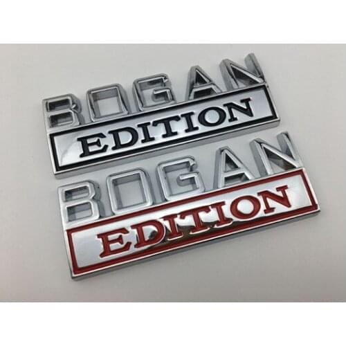 3D Silver Metal BOGAN EDITION Emblem Auto Trunk Fender Badge Decal Stickers Car Accessories