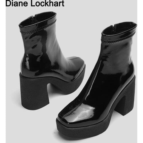 New Warm Jean Boots Womens Boot Buckle Jeans High Heel Girl Stylish Ladies Denim Boot Female Shoes Cowboy Chaussure Femme