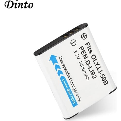 Dinto 1400mAh Li-50B Li50B Li 50B D-Li92 DLi92 D Li92 Camera Battery for Olympus u6010 u6020 u9010 for Pentax XZ-1 SP-800UZ