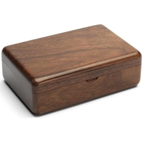 Travel Wood Wooden Jewelry Packing Case Portable Wedding Ring Necklace Bracelet Organizer Women Men Display Box Gift for Couples
