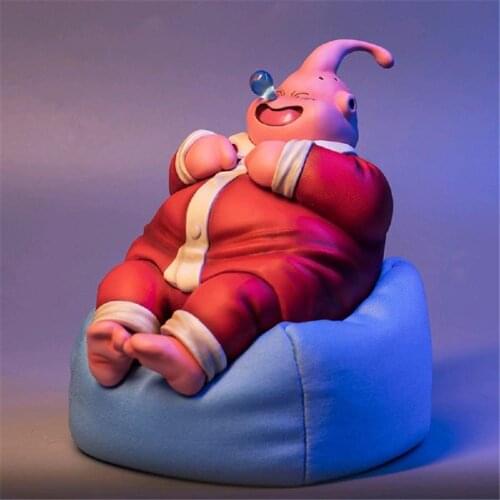 Anime Dragon Ball Figures Majin Buu Christmas Couch Pajamas Doll Model Toy PVC Action Toy Figures Collection Desktop Decor Toys