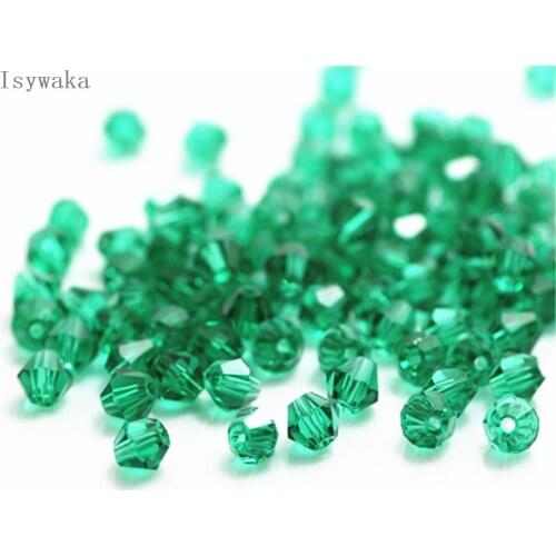 Isywaka Sale Blue Green Color 650pcs 3mm Bicone Austria Crystal Beads Glass Beads Loose Spacer Bead for DIY Jewelry Making