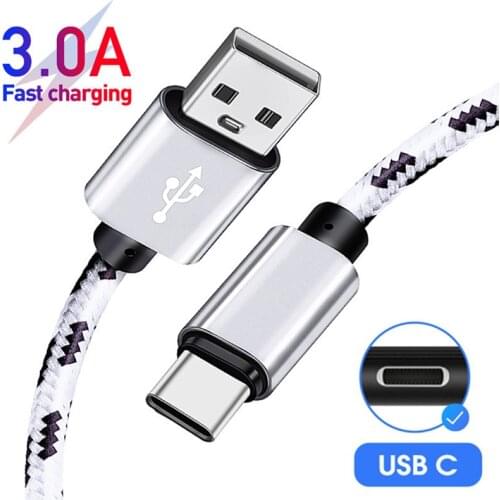 Type C USB cabo usb tipo c dada Cable for Xiaomi Mi 11 A3 Fast charger Redmi Note 9 9t 9s 8 7 Pro POCO M3 F2 mobile phone cables