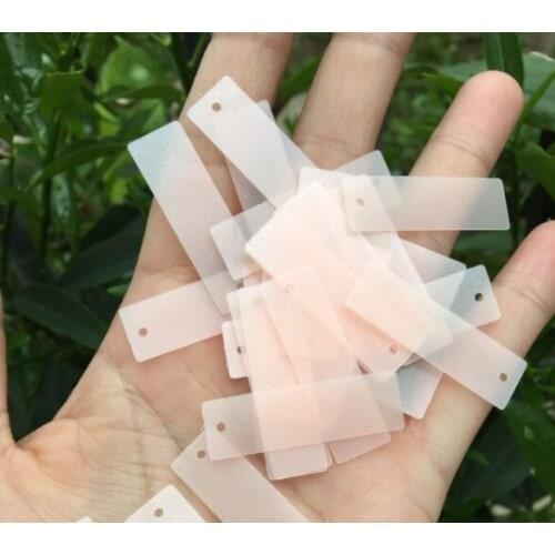 Sewing supplies 11*33mm Pink matte transparent long bead sheet hand-made material bead sheet