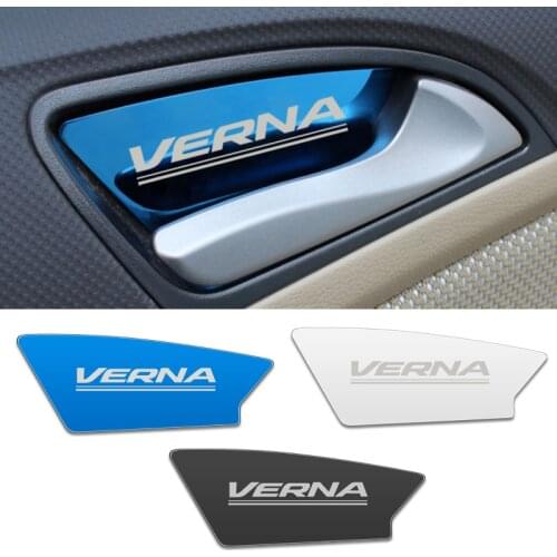 For Hyundai Verna 2010-2016 Stainless Steel Car Styling Inner Door Bowl Sticker interior moulding Covers Accessories