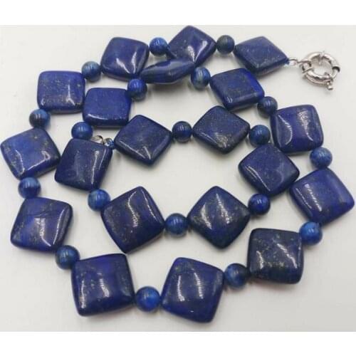 Natural 6mm-14mm Blue Lapis Lazuli Gems stone Beads Necklace 18'' AAA