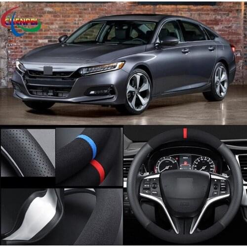 38cm Non-Slip Dreathable Suede steering wheel cover For Honda Accord Car Interior decoration accessories