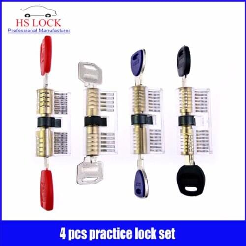New & hot sale practice locksmith tools set 4 pcs pick training skill