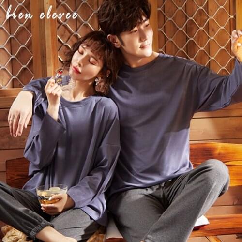 New Couple Pajamas Sets Pyjama Femme Sleepwear Suit For Women And Men Leisure Plaid Nightwear Lounge Pijamas Homewear Plus Size