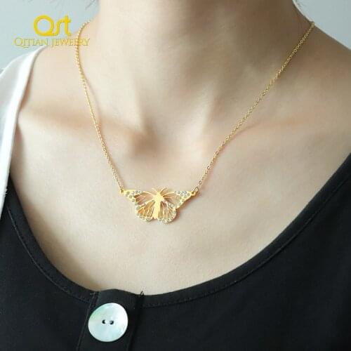 Personalise Customize Butterfly Necklace Pendant Engraving name Necklace for Women iced out Chokers Gift BlingBling Jewelry