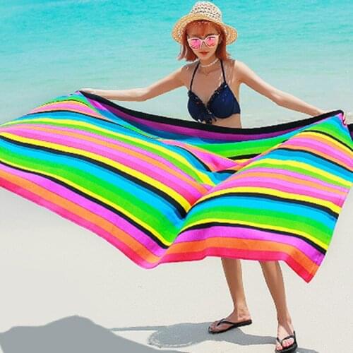 Microfiber Beach Towel Super Absorbent Swimming Pool Towels Soft Oversized Travel Towel for Bathroom Outdoor 180*100cm JS22