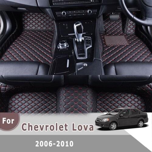 RHD Carpets For Chevrolet Lova 2010 2009 2008 2007 2006 Leather Car Floor Mats Custom Auto Interior Accessories Rugs Parts Cover