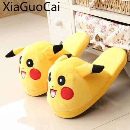 Cute Fashion Women Winter Slippers Home Furry Ladies Cotton Slippers Warm Cotton Cartoon Women Flat Slippers