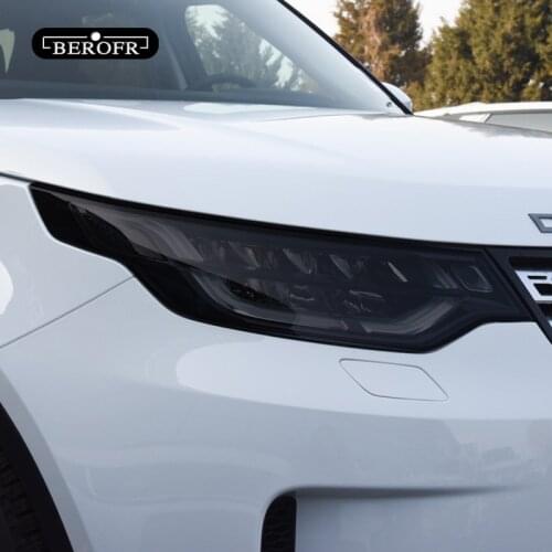 Car Headlight Tint Smoked Black Protective Film Transparent TPU Sticker For Land Rover Discovery 5 L462 2017-Present Accessories