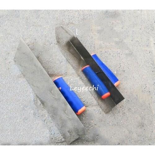 High Quality Round head 320*10mm Spring steel Blade Plastic Handle Plaster Trowel Construction Concrete Spatula Tool