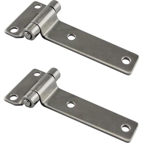 High Polished Solid Forged Stainless steel T Type Container Hinges for wooden cases Door Hinge marine boat accessories 2pcs