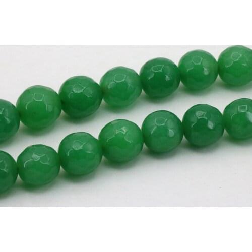 Green Aventurine stone 11mm Faceted round loose beads DIY Manual Girl gift Accessories Women jewelry wholesale and retail 15