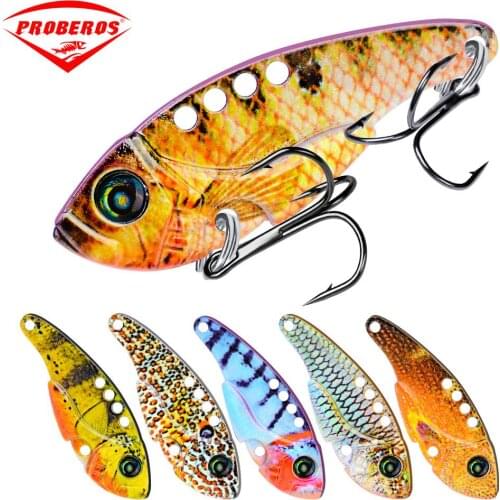 1PCS Deep River Fishing Baits Minnow 54mm/11g Hard VIB Fishing Lure With 8# BKB Carbon Hook Fishing For mullet perch Swimbait