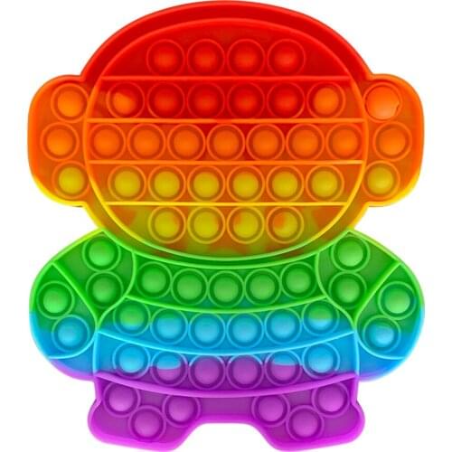 Silicone Spaceman Push Bubble Fidget Brinquedos Anti stress Cup Mat Kid Adult Family Simple Game Entertainment Sensory Toy 1pc