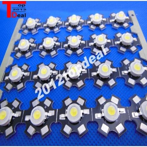 1W 3W High Power cool/warm white 3000k 4000k 10000k-30000k LED + 20mm star pcb