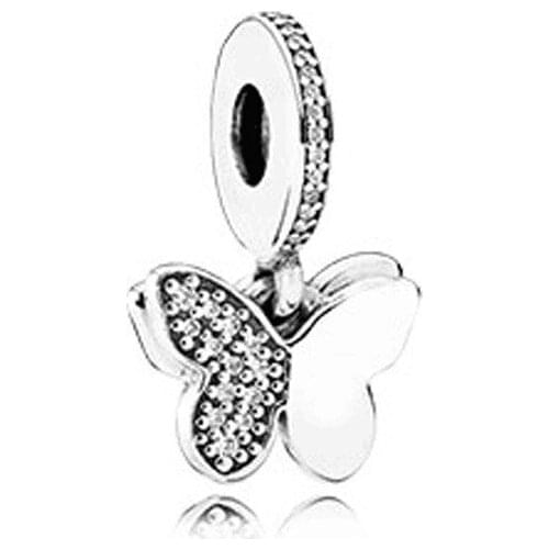 5PCS New Arrival Silver Plated Metal Pendants Small Butterfly Animal Charm Fit DIY Bead Bracelet & Necklace Women Jewelry Making