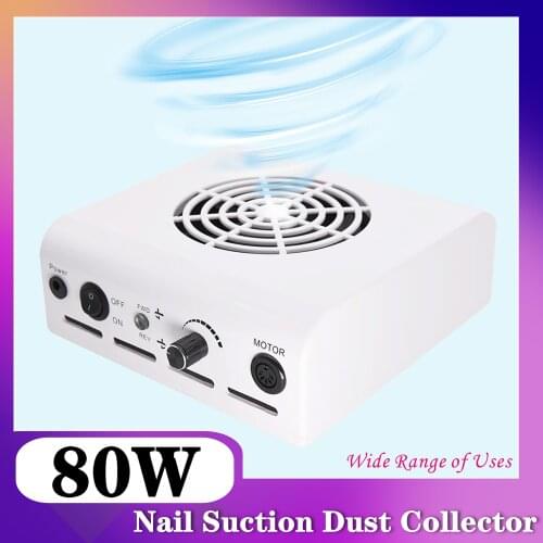 80W 2-IN-1 Nail Drill & Dust Nail Art Equipment Manicure Pedicure Nail Tools With Powerful Fan For Manicure Nail Pedicure File