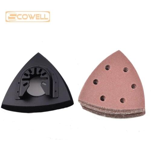 Free Shipping:40% OFF 26pcs Sanding paper+Triangular sanding pad suit for Fein Dremel oscillating multifunction tool saw blade
