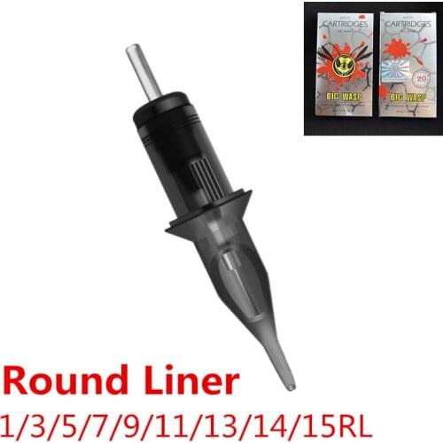 BIGWASP Premium Gray Evolved Cartridges Tattoo Needle - Round Liners 1/3/5/7/9/11/13/14/15RL