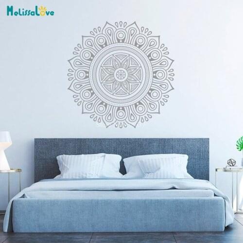 Large Mandala Flower Decal Bedroom Living Room Decor Yoga Stickers Wallpaper Removable Vinyl Wall Stickers BA714-2