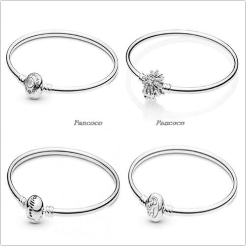 Authentic 925 Sterling Silver Bracelet Diney, The Lion King Clasp Snake Chain Bracelet Bangle Fit Bead Charm Pandora Jewelry