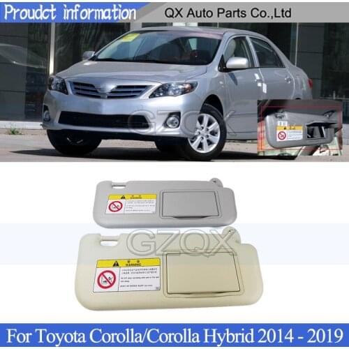 CAPQX Sun Shield Overhead Console Interior Sunvisor With Mirror For Toyota Corolla/Corolla Hybrid 2014-2019 Front visor assembly