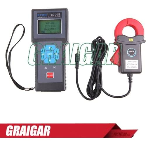 Digital ETCR8000B Current Leakage Monitoring Recorder With 4200 sets of Data Storage