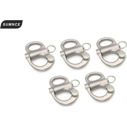 Stainless Steel Fixed Snap Shackle with Round Ring For Boat