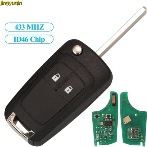 Jingyuqin Remote Car Key Fob Control 433MHZ ID46 PCF7941A For Opel Vauxhall Astra H Corsa D Meriva B Vectra C G4-AM433TX 2B