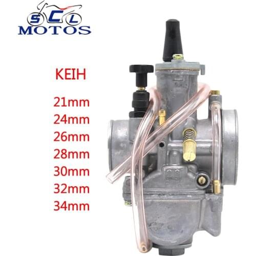 Sclmotos -Motorcycle Keihi Carburetor 21 24 26 28 30 32 34mm Carb Fit 2T/4T Engine Power Race Scooter Motocross GY6 JOG CBR DT