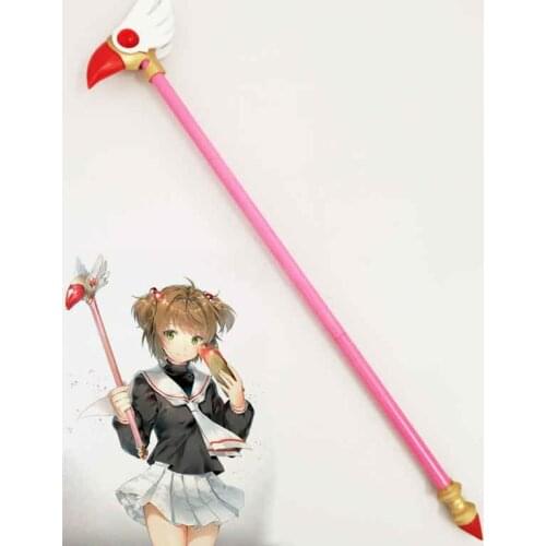 Card Captors Sakura Sakura Kinomoto Cosplay Props Star Wand Staff Canes Sticks Weapon Halloween Cosplay Accessory Girls Gift